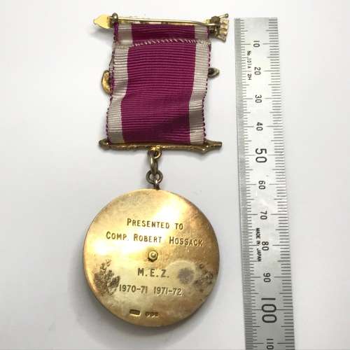 Mount Moriah R.A. Chapter MEZ hallmarked medal to Robert Hossack