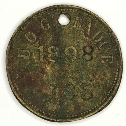 1898 Municipality of Worcester South Africa Dog badge #165