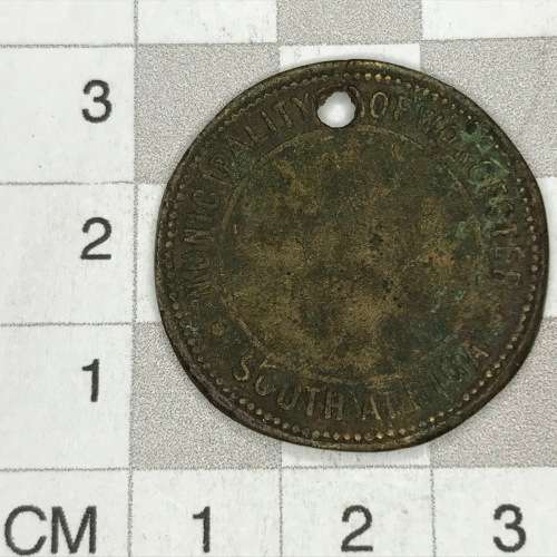 1898 Municipality of Worcester South Africa Dog badge #165