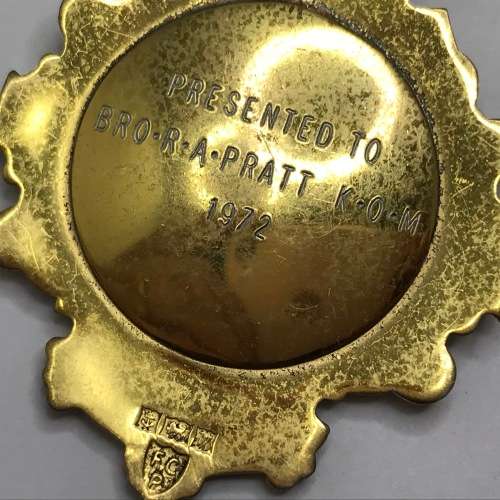 RAOB medal - Transvaal awarded to Bro.R.A PRATT K.O.M. 1972 silver hallmark