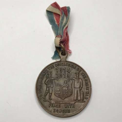 Johannesburg 1919 peace medal with original ribbon