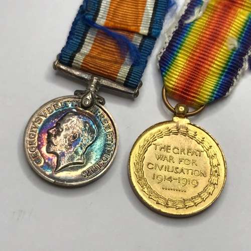 WW1 War and Victory medal miniatures