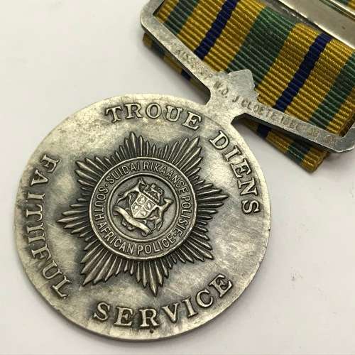 3 Medals issued to Warrant Officer J Cloete 75 year Faithful service and General service