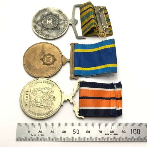 3 Medals issued to Warrant Officer J Cloete 75 year Faithful service and General service