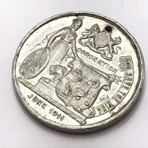 1911 Coronation medallion of King George v