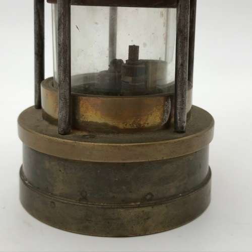 Original Brass Mine lamp - made by DOEP ENG. WORKS BOKSBURG - Cambrian type - excellent