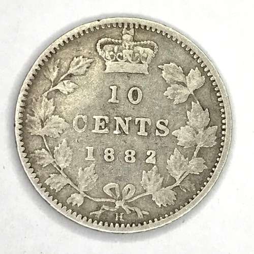 1882 Canada 10 Cent - silver