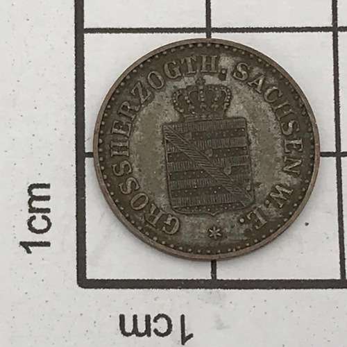 1858 A Germany Sachsen 1 Pfennig - excellent