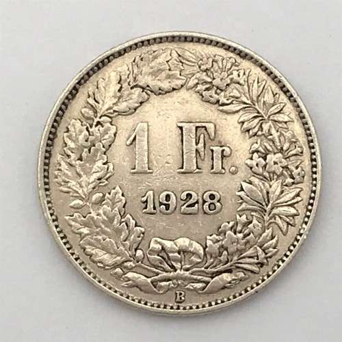 1928 Switzerland Silver 1 Franc