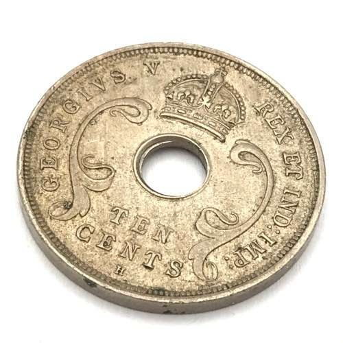 1911 H East Africa and Uganda 10 cent - AU - holed