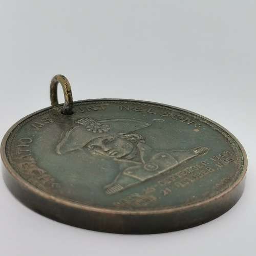 Foudroyant Nelson 1897 mdal struck from copper of Nelson`s flagship - Excellent condition