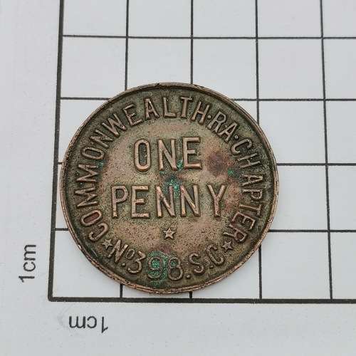 Masonic one penny - RA Chapter - Scarce No39856 (Dentsville)