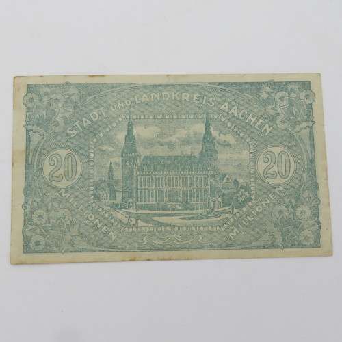 Aachen 1923 banknote 20 Million Mark - Decent condition