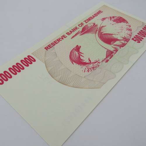 Banknotes Zimbabwe $500 000 000 bearer cheque 2 May 2008 lot of 3 - AA, AB, AC series