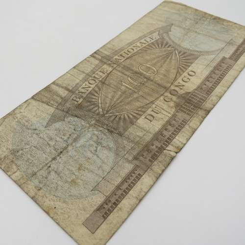 Congo 15-12-61 banknote 100 Francs - Well used