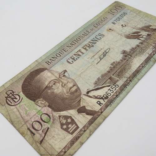 Congo 15-12-61 banknote 100 Francs - Well used