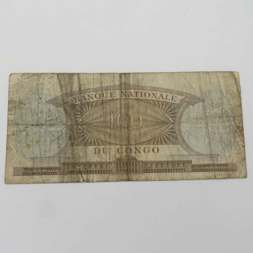 Congo 15-12-61 banknote 100 Francs - Well used