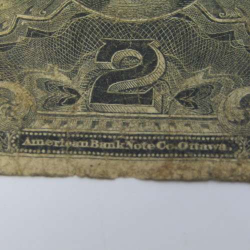 Dominion of Canada 1897 Courtney dark brown banknote - very well used