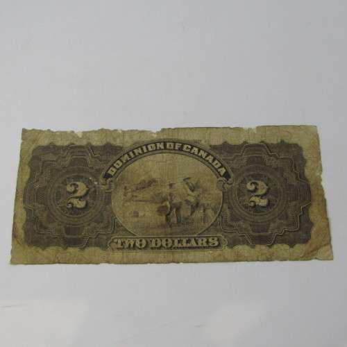 Dominion of Canada 1897 Courtney dark brown banknote - very well used