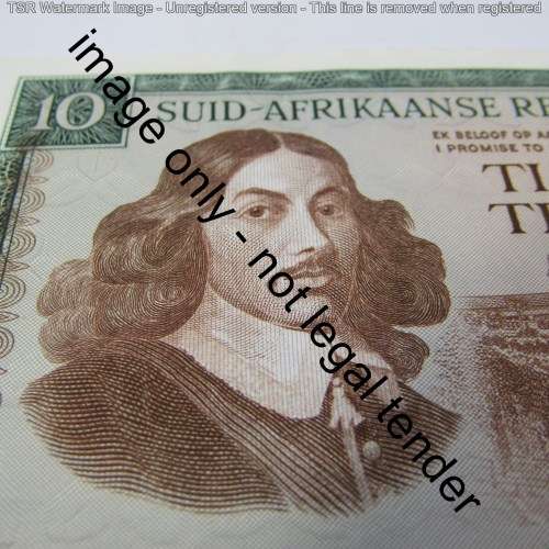 South Africa TW de Jongh 3rd issue R10 banknotes - Lot of 9 notes with consecutive numbers 1975