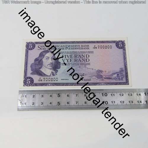 TW de Jongh First issue R5 banknote with nice number 700200