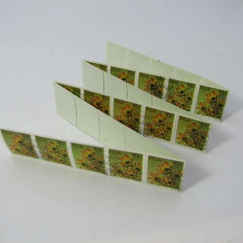 South Africa protea series coil stamps - 1c, 2c,5c,10c 4 strips of 30 stamps cancelled