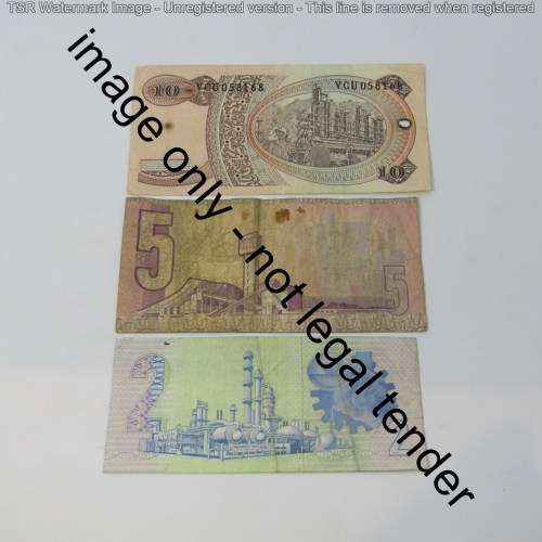 Lot of 10 world banknotes - some well used