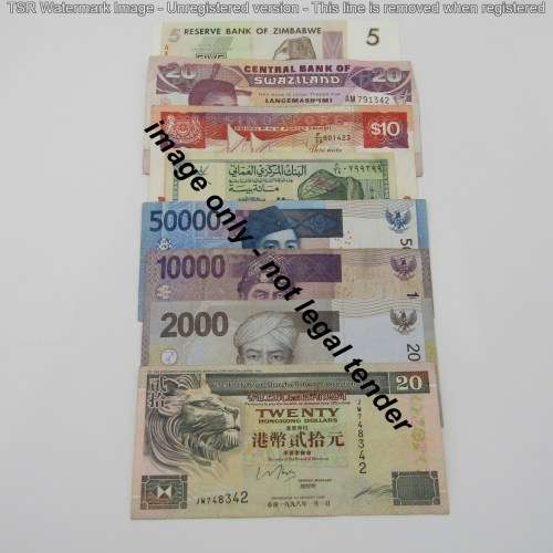 Lot of 8 old bank notes