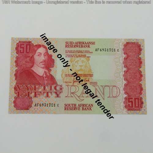 Pair of Gerhard de Kock R50 notes - 3rd issue - consecutive - UNC - AF6931701-AF6931702