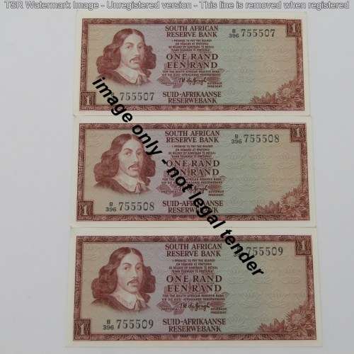 Lot of 10 TW de Jongh R1 notes - uncirculated with consecutive numbers