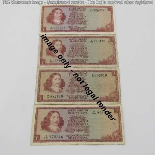 Lot of 14 old South Africa TW de Jongh R1 notes