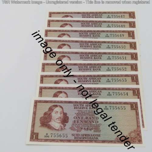 TW de Jongh 3rd Issue R1 bank notes - UNC with consecutive numbers - lot of 52