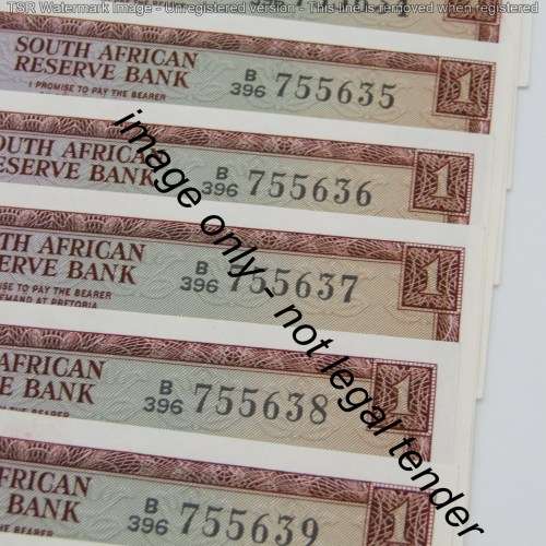 TW de Jongh 3rd Issue R1 bank notes - UNC with consecutive numbers - lot of 52