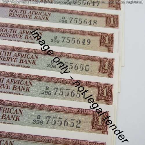 TW de Jongh 3rd Issue R1 bank notes - UNC with consecutive numbers - lot of 52