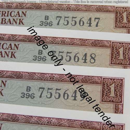TW de Jongh 3rd Issue R1 bank notes - UNC with consecutive numbers - lot of 52