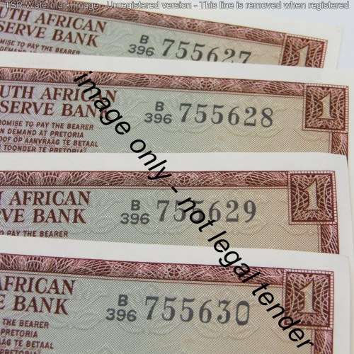 TW de Jongh 3rd Issue R1 bank notes - UNC with consecutive numbers - lot of 28