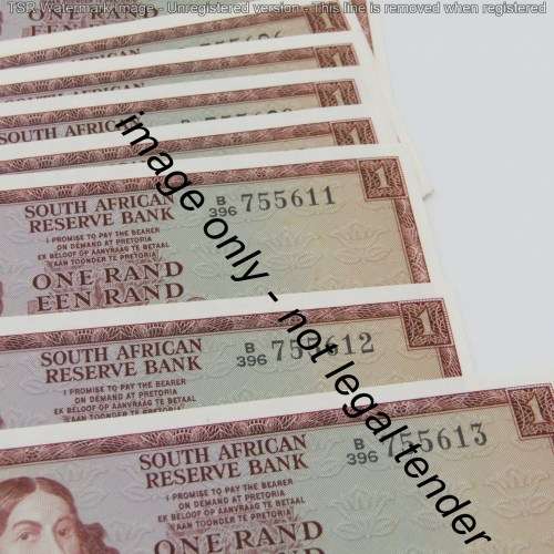 TW de Jongh 3rd Issue R1 bank notes - UNC with consecutive numbers - lot of 28