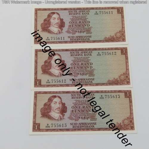 TW de Jongh 3rd Issue R1 bank notes - UNC with consecutive numbers - lot of 28