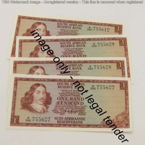 TW de Jongh 3rd Issue R1 bank notes - UNC with consecutive numbers - lot of 28