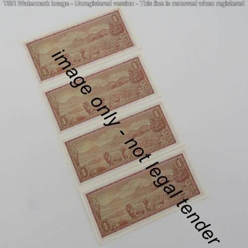 TW de Jongh 3rd Issue Lot of 25 x R1 banknotes with consecutive numbers