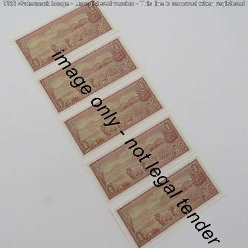 TW de Jongh 3rd Issue Lot of 25 x R1 banknotes with consecutive numbers
