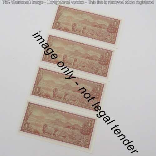 TW de Jongh 3rd Issue Lot of 25 x R1 banknotes with consecutive numbers