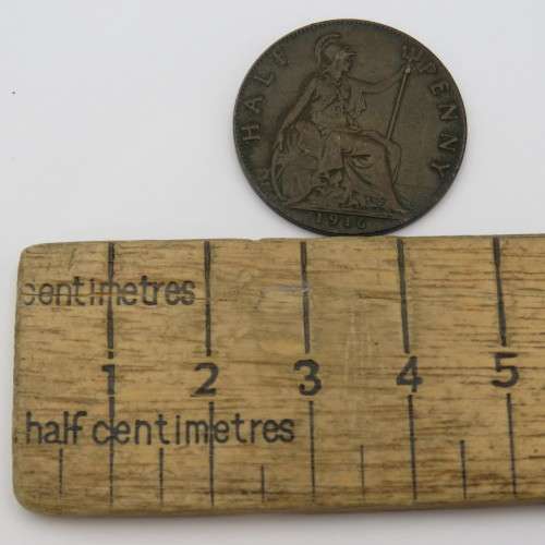 1916 Great Britain half penny XF+