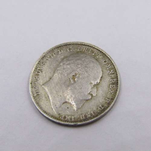 1906 Great Britain 3 Pence - AU but scratched obverse