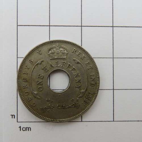 1918 British West Africa H Half Penny