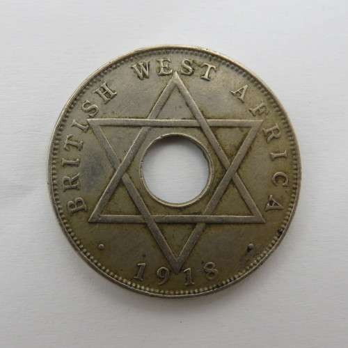 1918 British West Africa H Half Penny