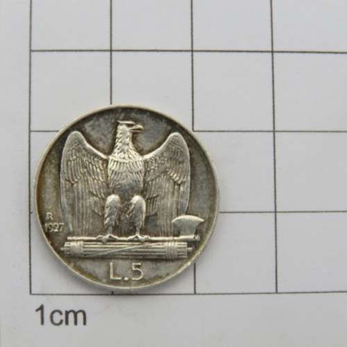 1927 Italy R Silver 5 Lire