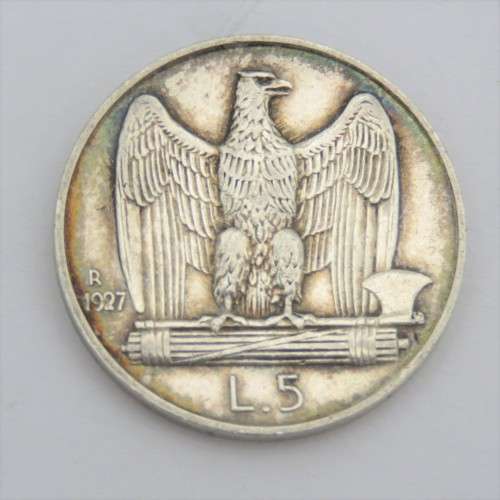 1927 Italy R Silver 5 Lire