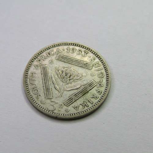 1953 SAU tickey 3d - extra dot on 5