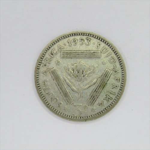 1953 SAU tickey 3d - extra dot on 5